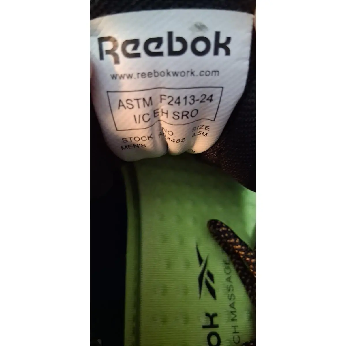 Reebok shoes - Reebok Work - Work - RB3482 - Grey upper shaft- Gold and Blue lower 14