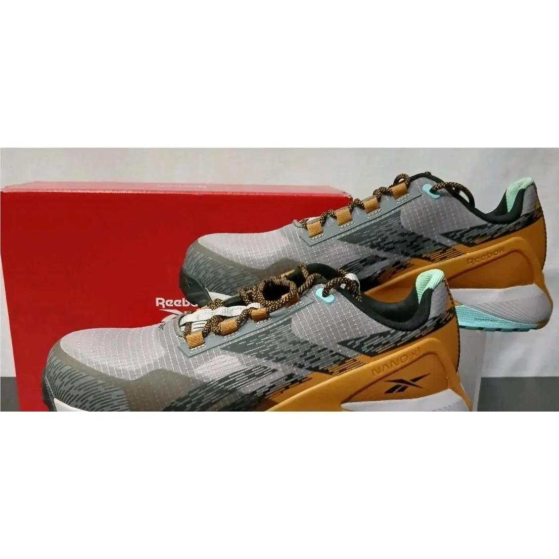 Reebok shoes - Reebok Work - Work - RB3482 - Grey upper shaft- Gold and Blue lower 0