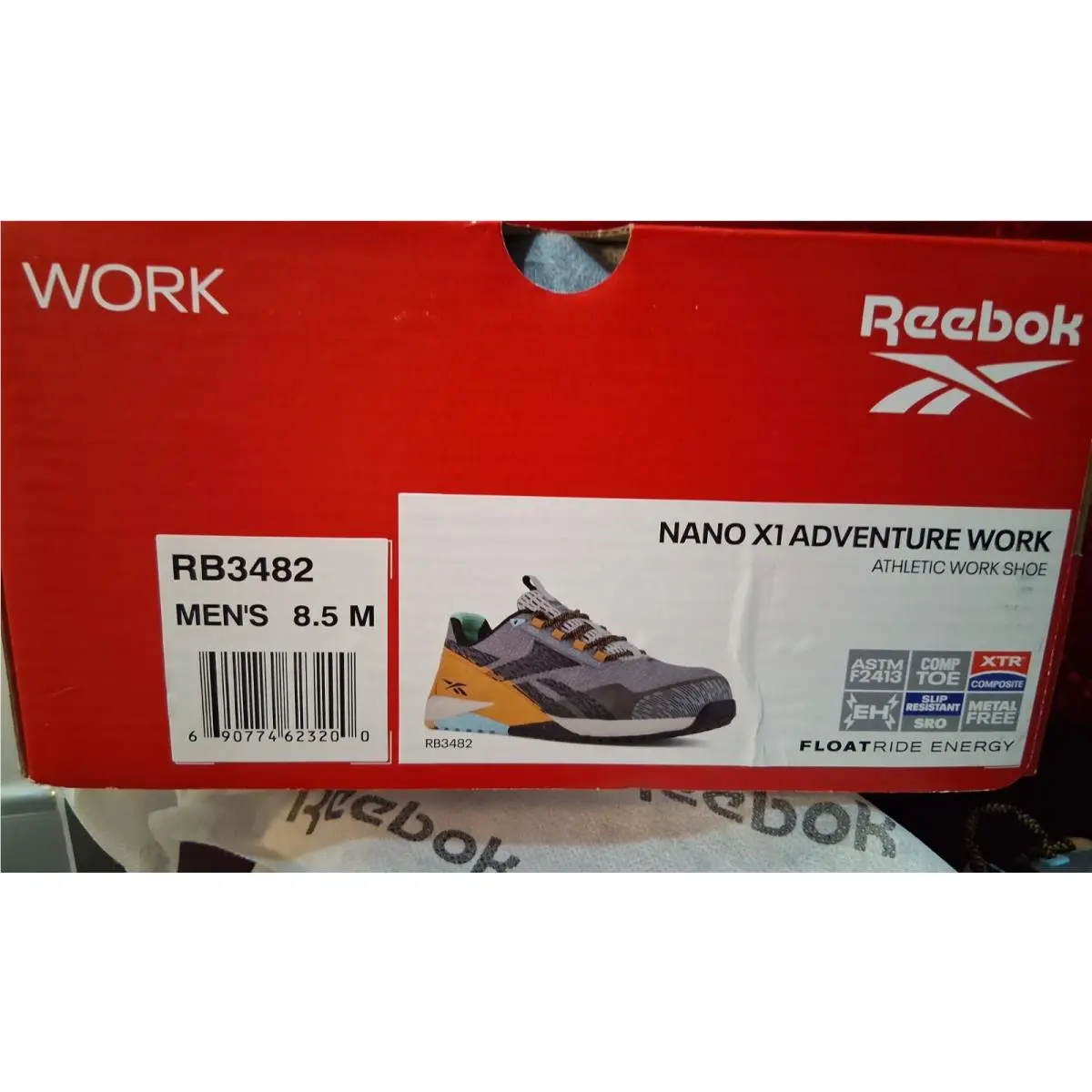 Reebok shoes - Reebok Work - Work - RB3482 - Grey upper shaft- Gold and Blue lower 18