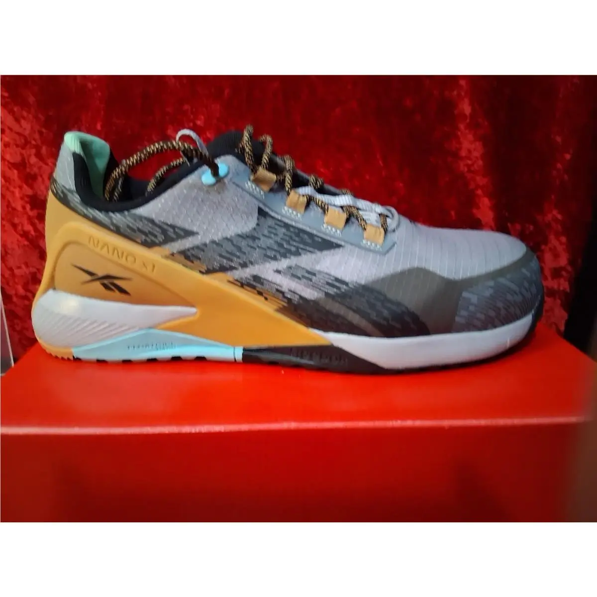 Reebok shoes - Reebok Work - Work - RB3482 - Grey upper shaft- Gold and Blue lower 1
