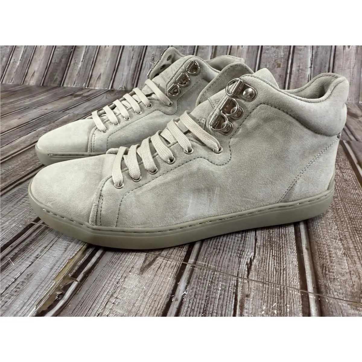 Rag Bone Kent High Top Suede Leather Sneakers Size 37 US 7 Grey