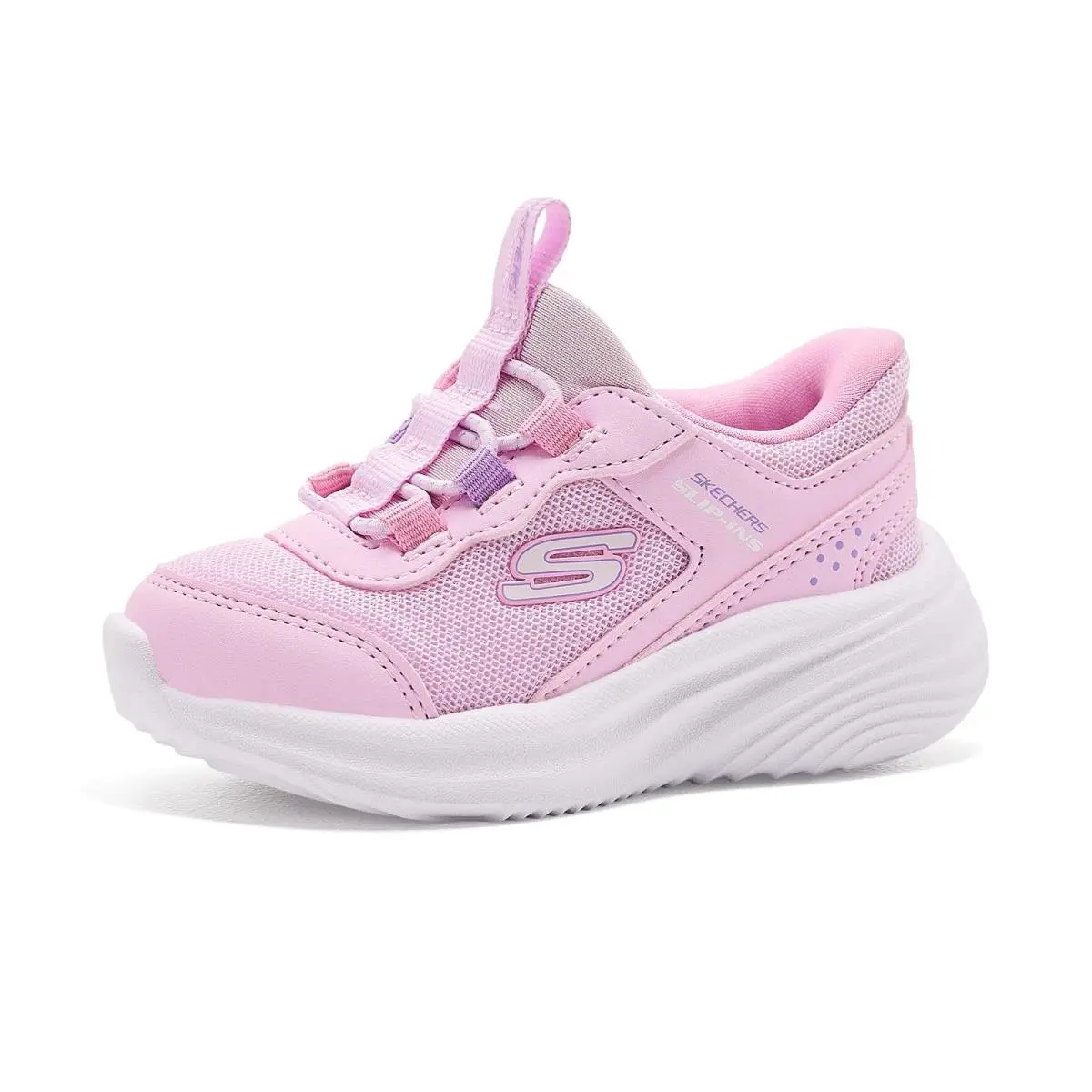 Girl`s Shoes  Kids Hands Free Slip-ins-bounder Pro 303690N Toddler Light Pink by Skechers