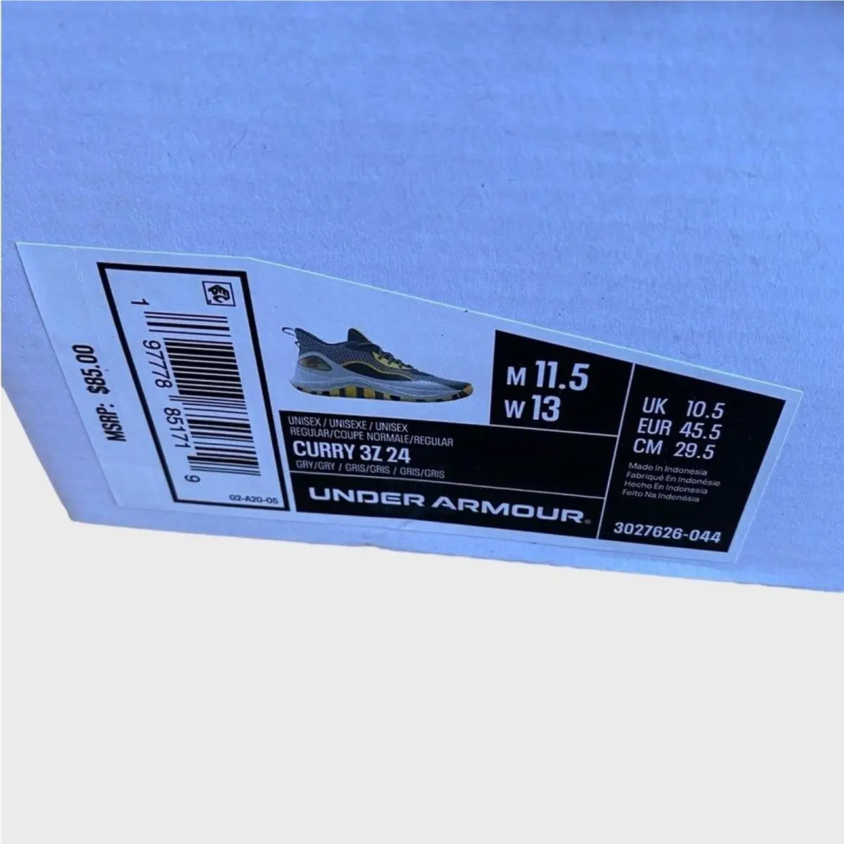 Under Armour shoes - Under Armour Curry 3Z 24 - Gray 12