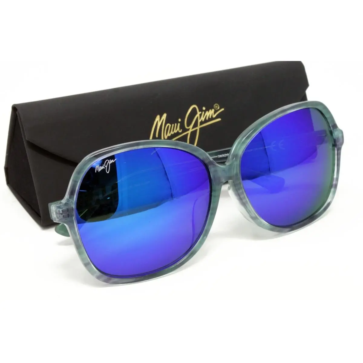 Maui Jim Women`s Sunglasses Taro B795N-55B Blue 59mm Blue Mirrored Lens
