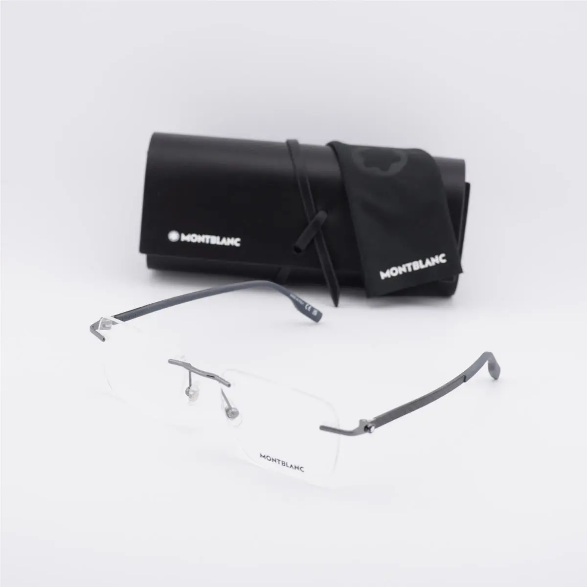 Montblanc MB0185O 003 Ruthenium 55mm Eyeglasses