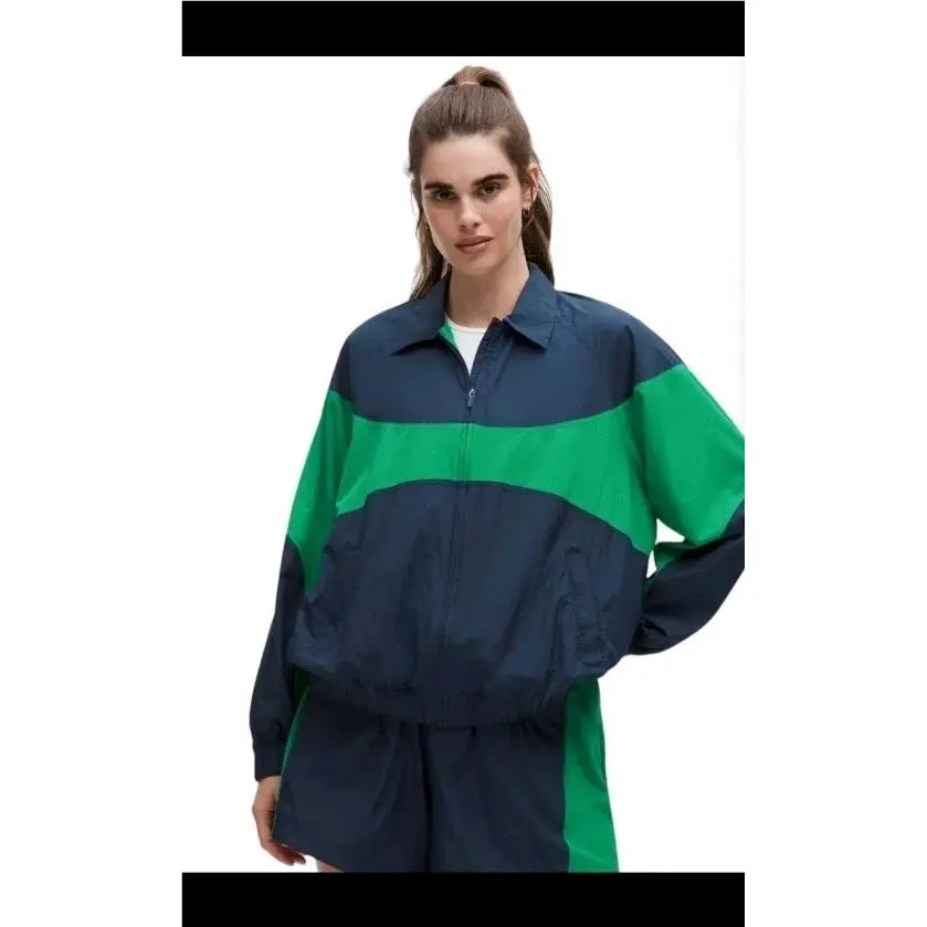Lululemon Nylon Colourblock Collared Jacket Size L Sotm Water Repella