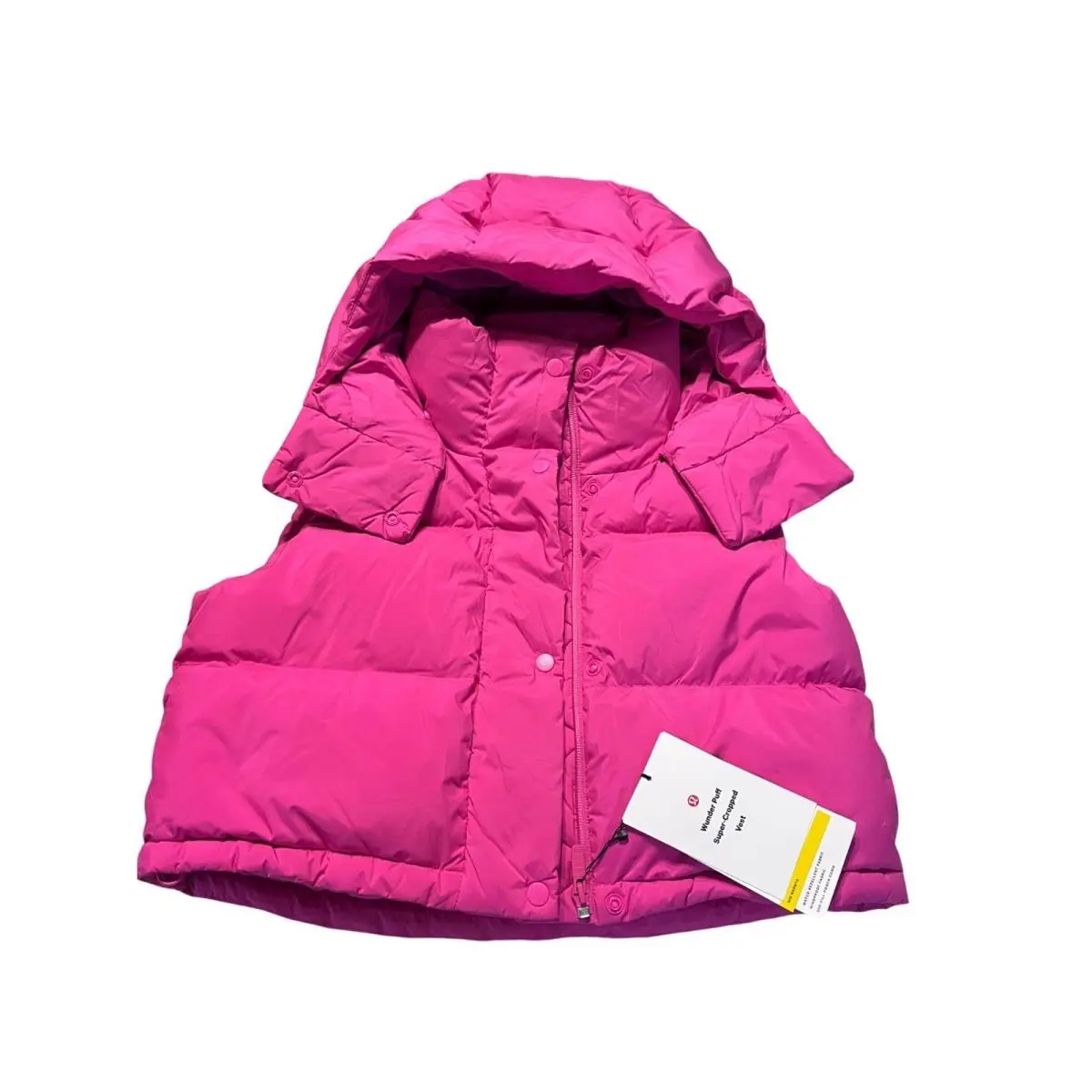 Lululemon Wunder Puff Super-cropped Vest Sonic Pink Size 4 Lightweight