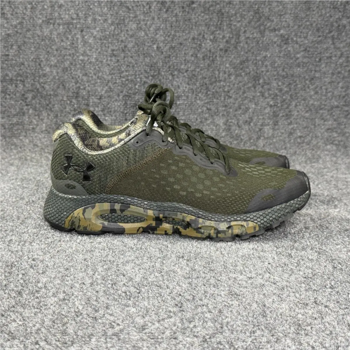 Under Armour Hovr Infinite 3 Running Shoes Men`s 9 Green Camo Athletic Run Tra