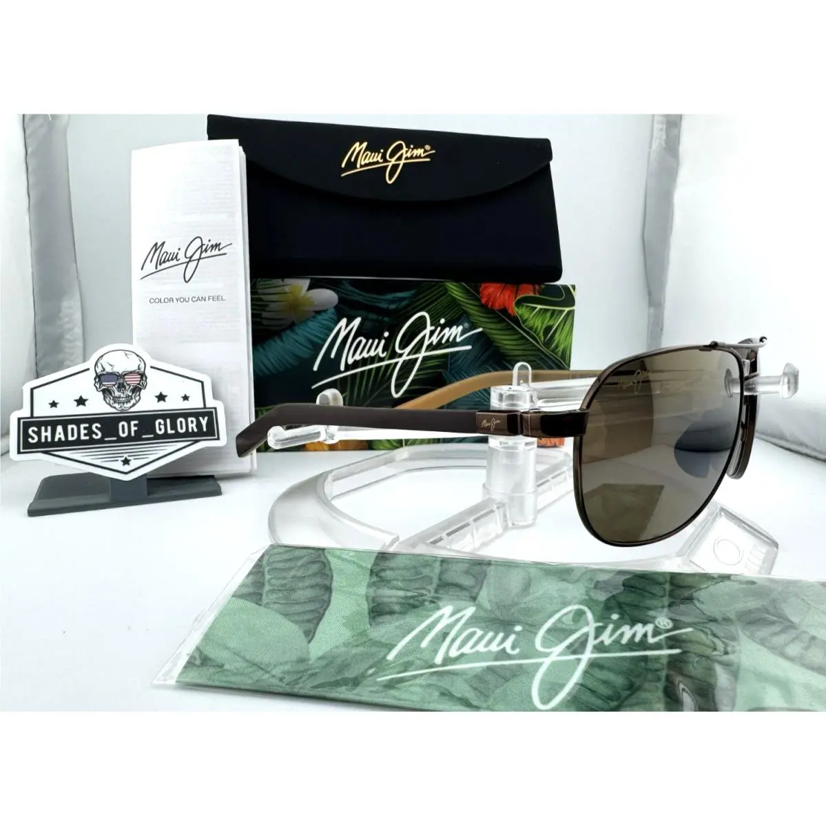 Maui Jim Guardrails MJ H327-23 Copper W/ Hcl Bronze Polarized Aviator Sunglasses