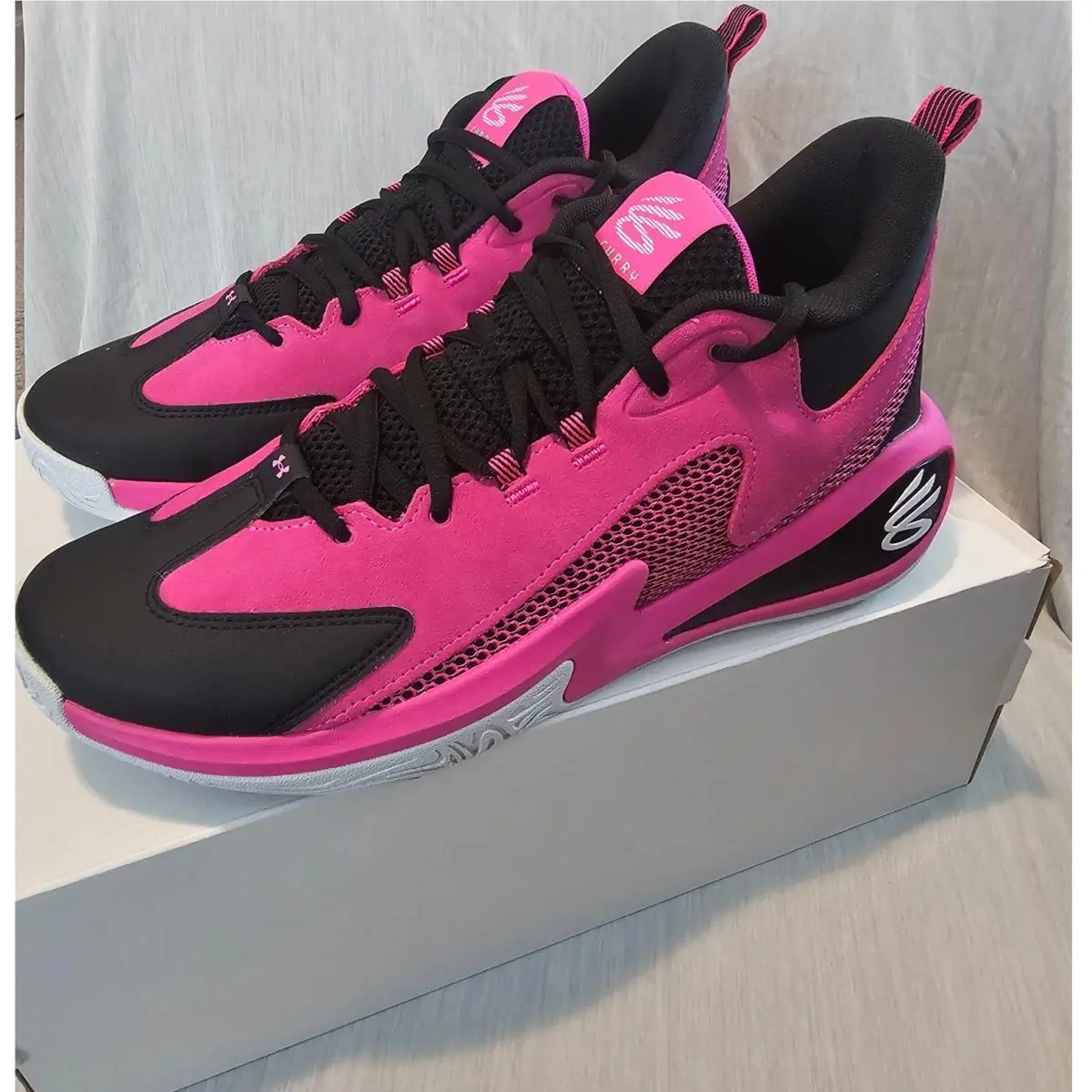Under Armour Curry 3Z 25 Sde Basketball Shoes Men 12 Women 13.5 Pink Black
