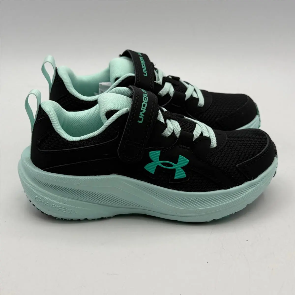 Under Armour Assert 11 AC Girls 11K Black Green Running Shoes 6006915-002
