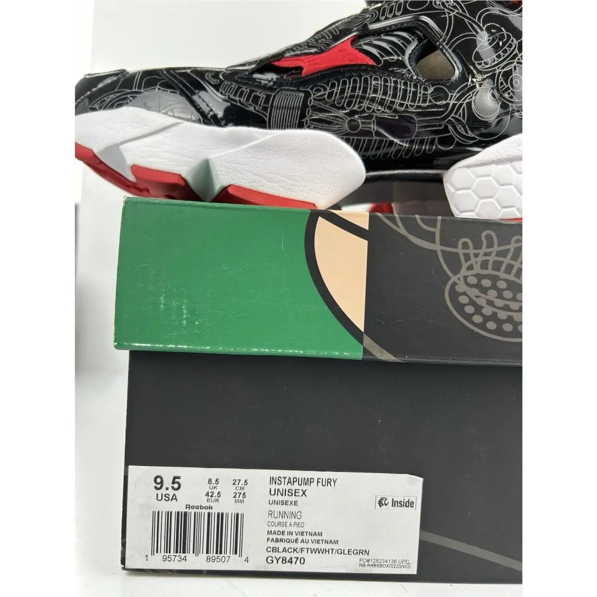 Reebok shoes - Reebok Instapump Fury - Instapump Fury - GY8470 - Core Black / Ftwr White / Glen Green 7