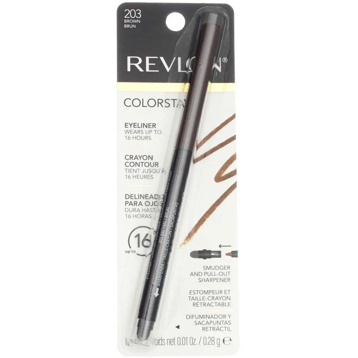 4 Pack Revlon Colorstay Waterproof Eyeliner Brown 203 0.01 oz