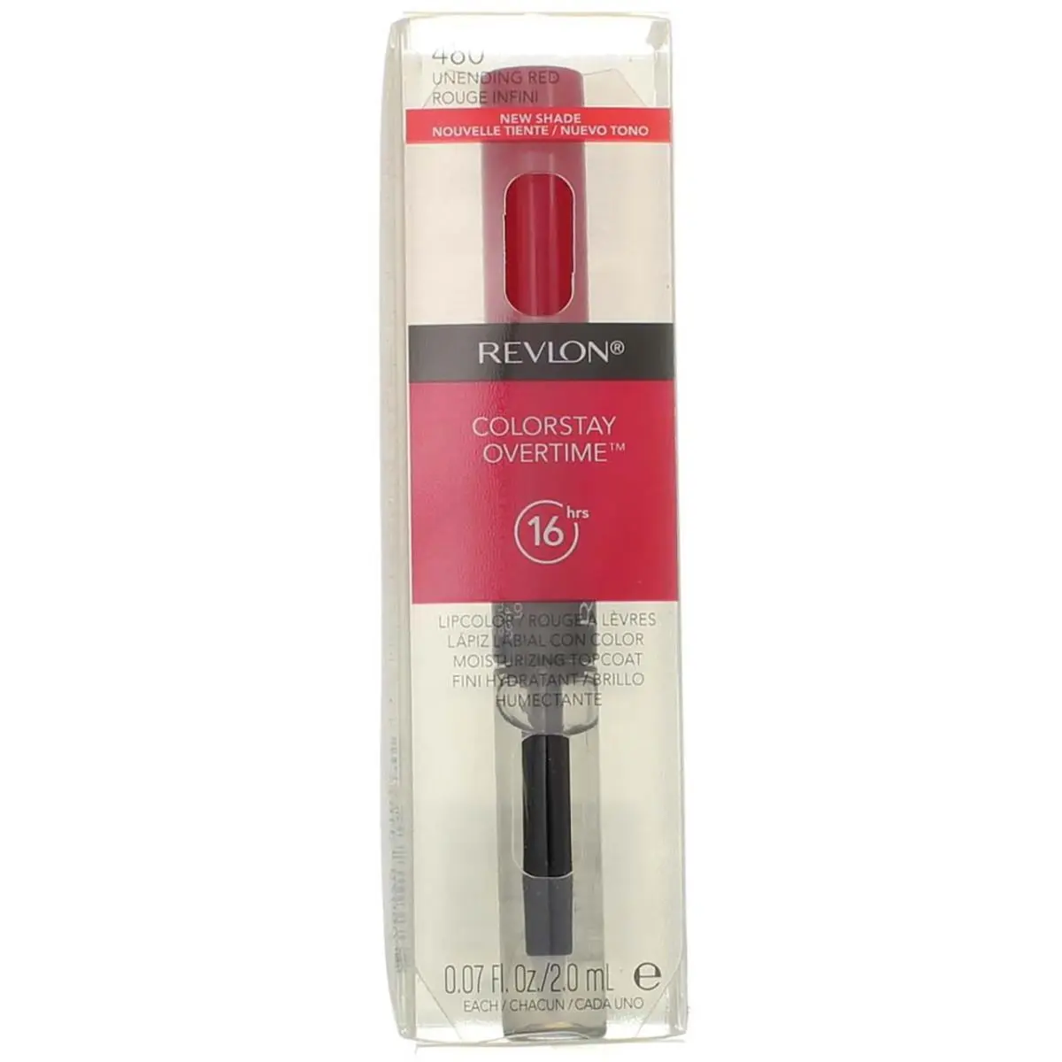 3 Pack  Colorstay Overtime Lipcolor Unending Red 480 0.07 fl oz by Revlon