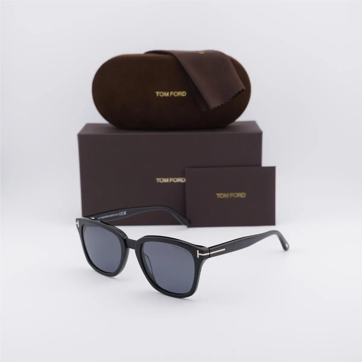 Tom Ford FT1213 01D Shiny Black/smoke Polarized 53-20-145 Sunglasses