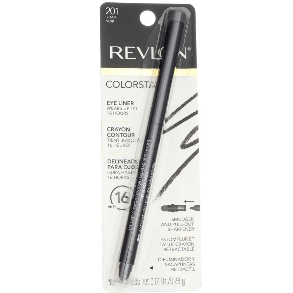 4 Pack Revlon Colorstay Waterproof Eyeliner Black 201 0.01 oz