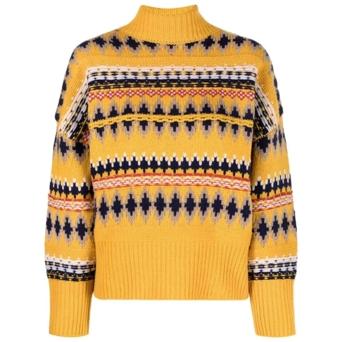 Rag Bone Womens Yellow Long Sleeve Turtle Neck Sweater S