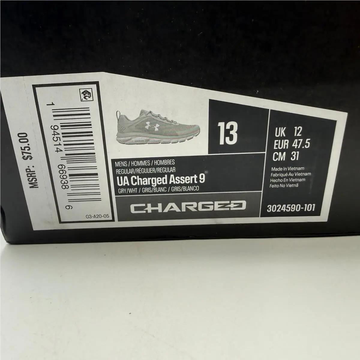 Under Armour shoes - UA Charged Assert 9 - Charged Assert - Gray 5