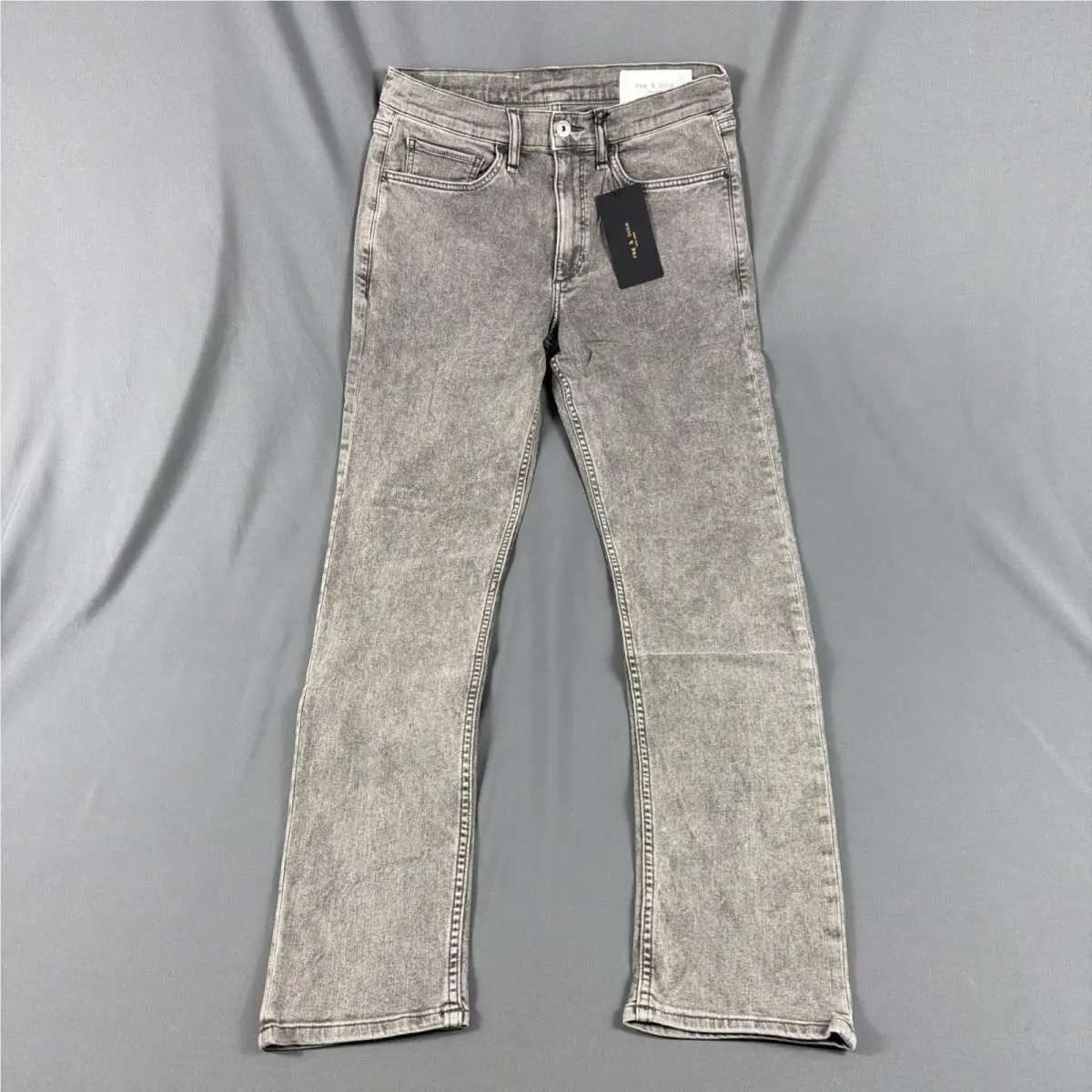 Rag Bone Jeans RB 2 Slim Fit 30 x 32 Grey Cotton Spandex