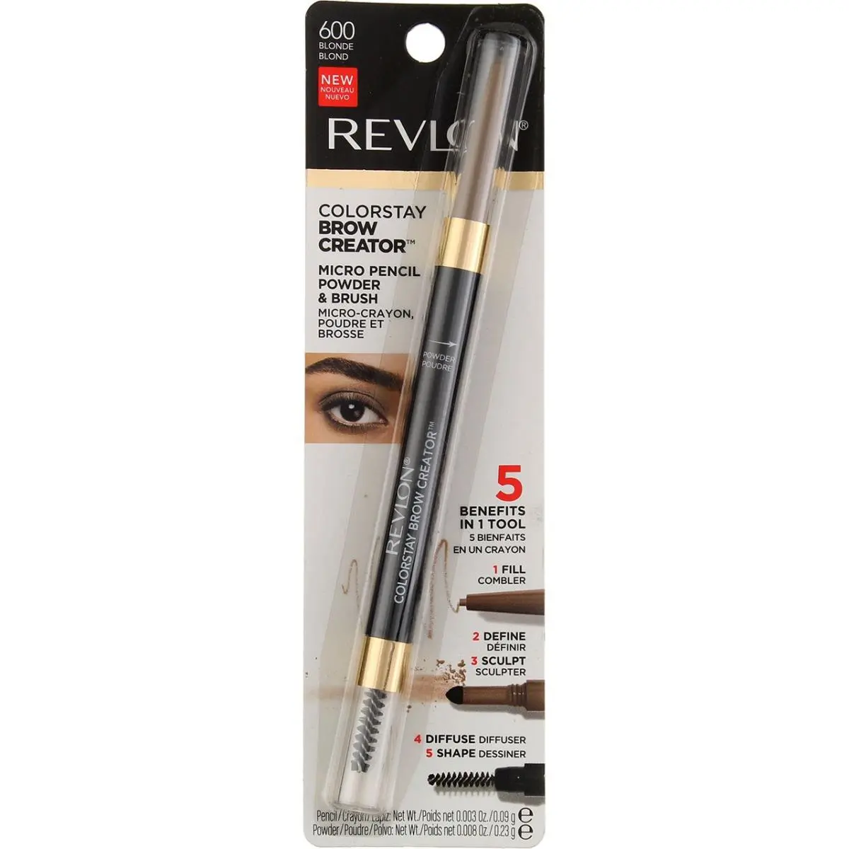 3 Pack Revlon Colorstay Brow Creator Blonde 600 0.003 oz