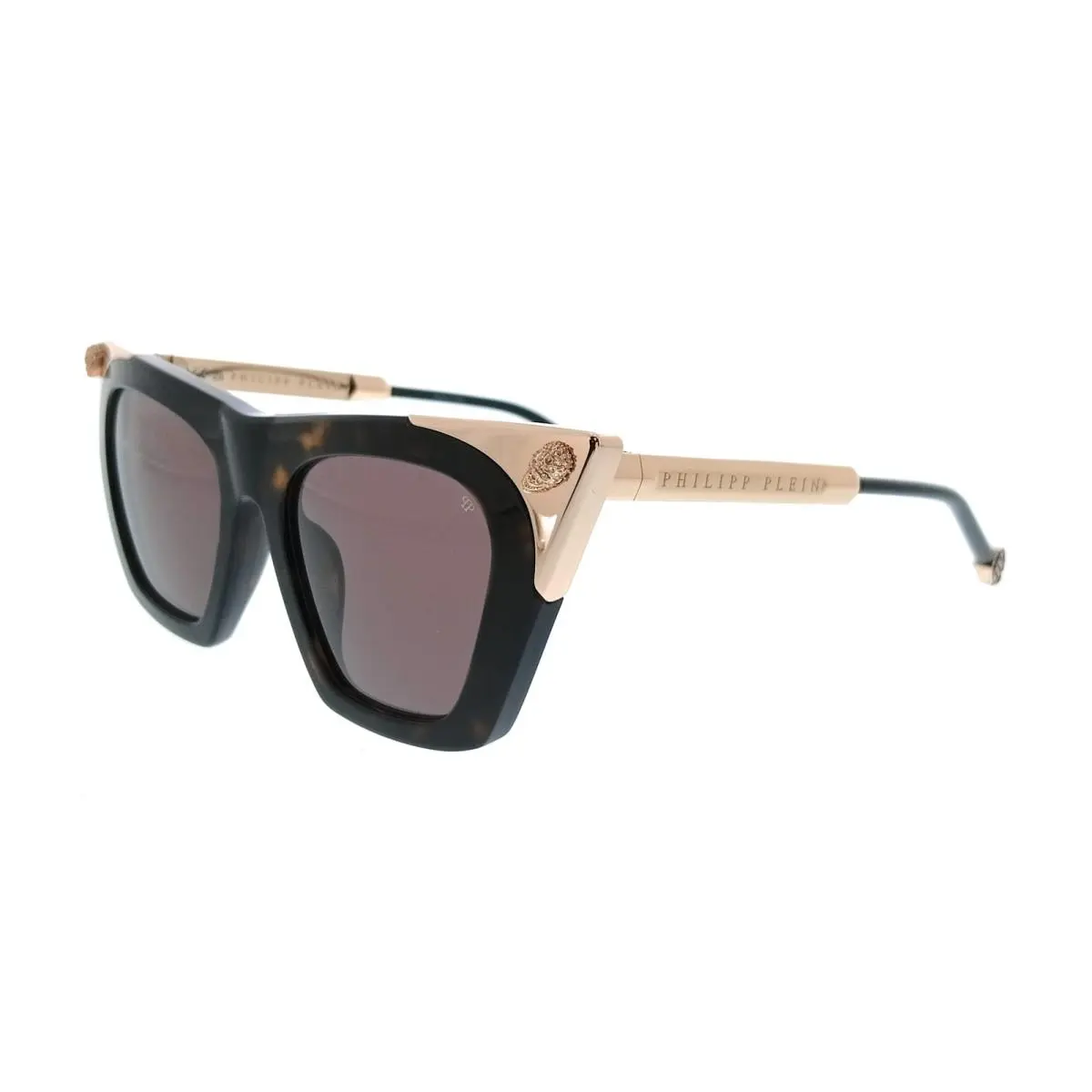 Philipp Plein SPP134S520722 Dark Havana Cat Eye Womens Sunglasses - Dark Havana, Frame: Dark Havana, Lens: Brown Gradient