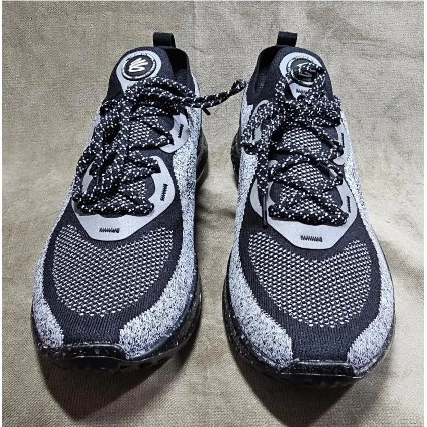 Mens 10 Under Armour Curry Flow Go Black Silver Running Shoes 3023814-007