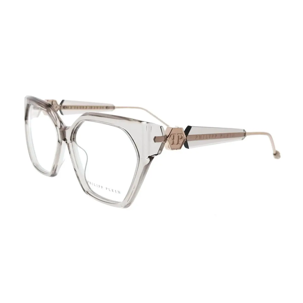 VPP068S5707T1 Transparentbeige Square Womens Optical Frames by Philipp Plein