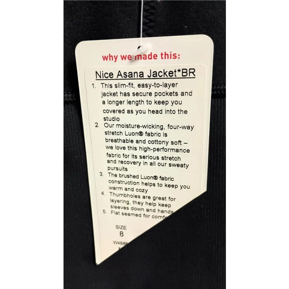 Lululemon clothing - Asana - Asana - W4B64S - Black 14
