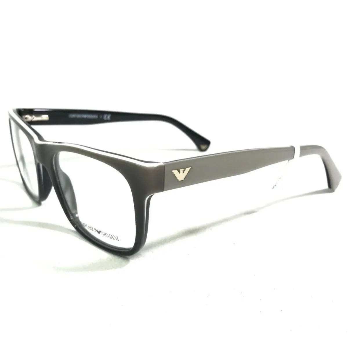 Emporio Armani Eyeglasses Frames EA3056 5346 Black Grey Square 52-19-140