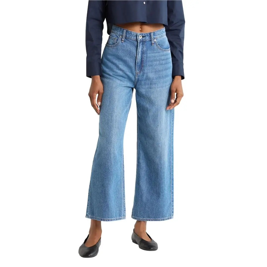 Rag Bone Lori High Waist Ankle Wide Leg Jeans 25 Woburn