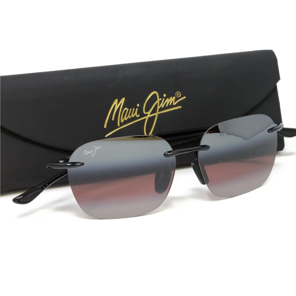 Maui Jim Sunglasses Komohana R446-02 Black 50mm Small Unisex Rose Lens