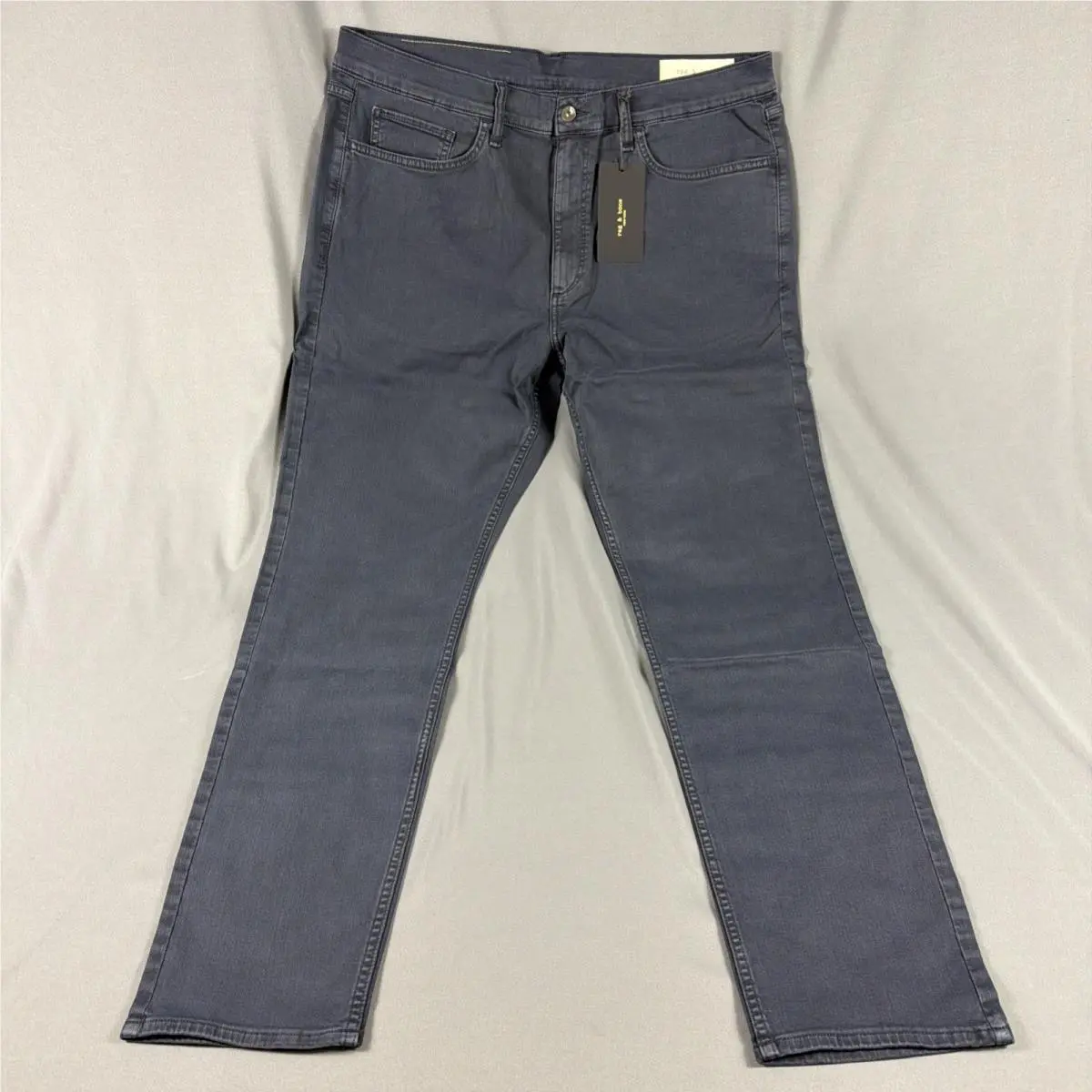 Rag Bone Jeans RB 2 Slim Fit 38 x 32 Navy Blue Cotton Spandex