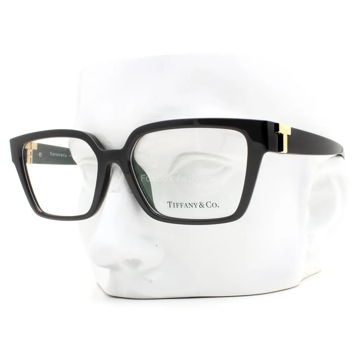 Tiffany Eyeglasses Glasses TF 2232U 8001 Gloss Black Gold Logo 53-16-140 W/case by Tiffany & Co.