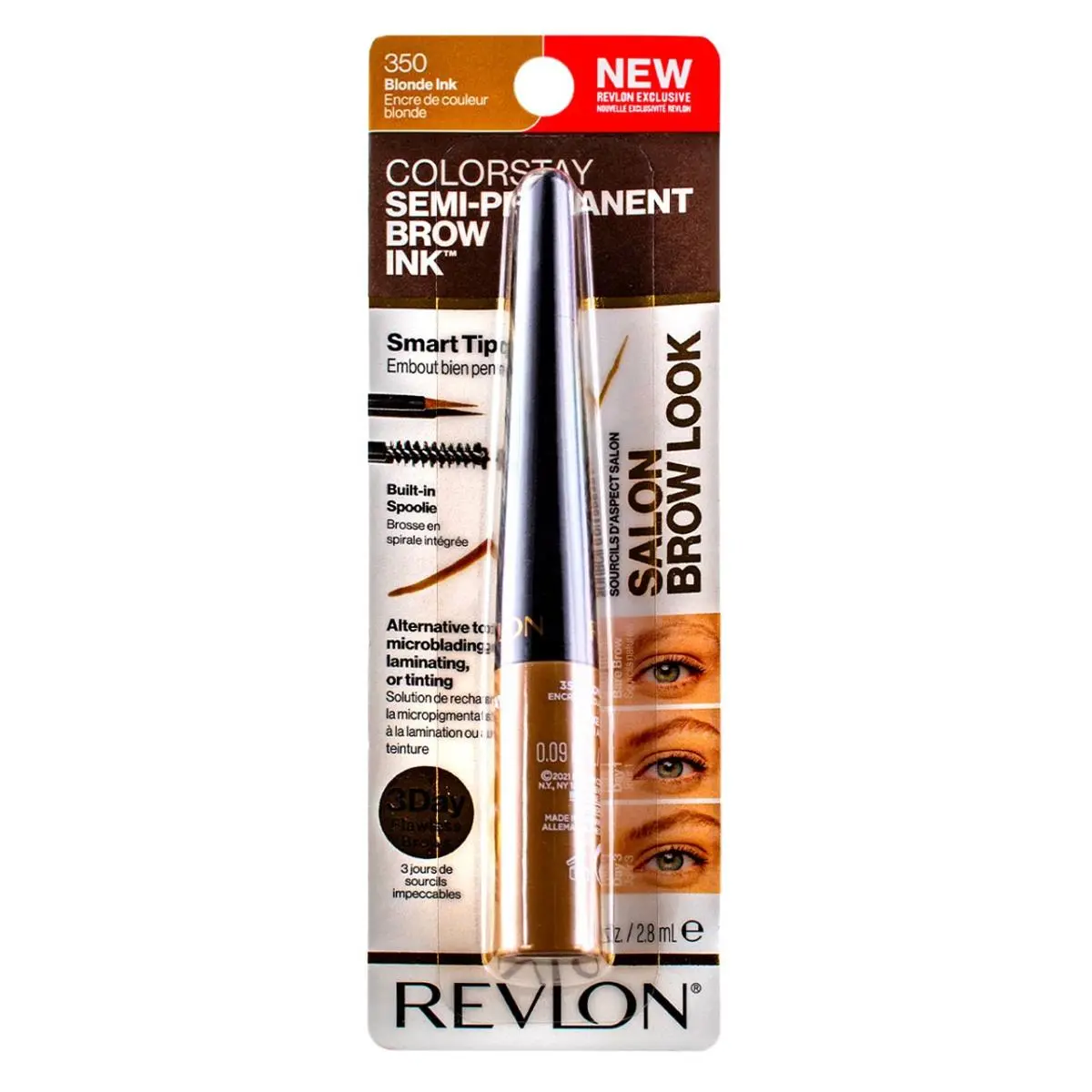 3 Pack  Colorstay Semi-permanent Brow Ink Blonde Ink 350 0.09 fl oz by Revlon