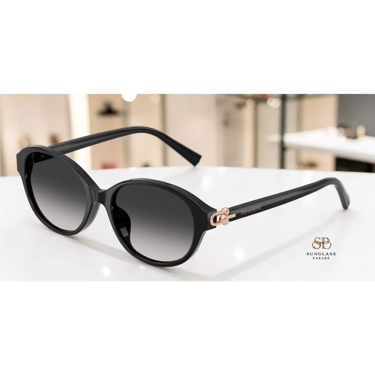 Tiffany TF4263D 80013C Black Grey Gradient 54 mm Women`s Sunglasses