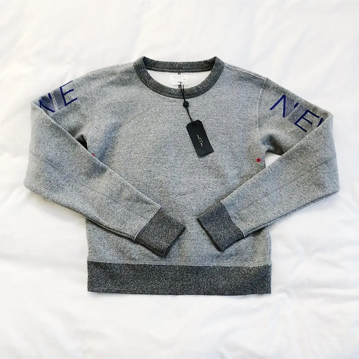 Rag Bone York Sweatshirt Women`s XS Heather Grey Crew Neck Top