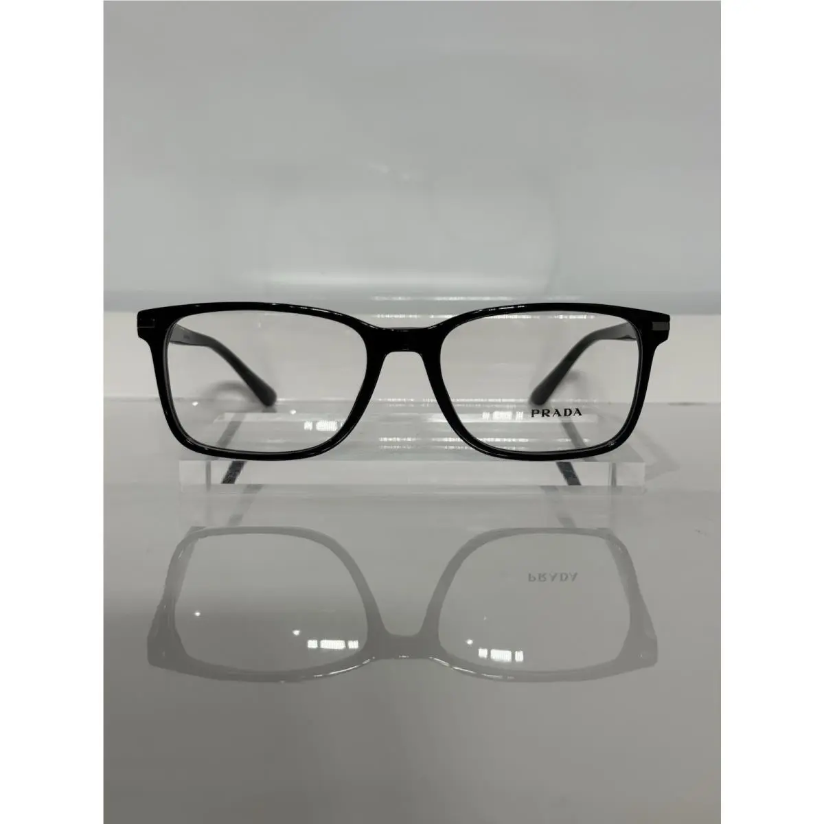 Prada Vpr14w 1AB1O1 Black Acetate Unisex Eyeglasses 56mm
