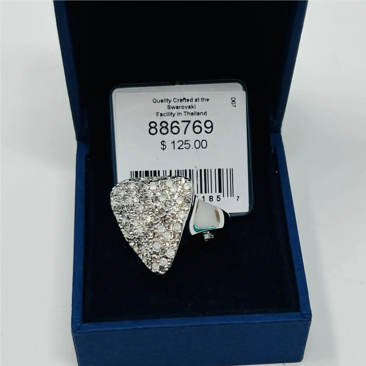 Swarovski Crystal Cluster 2.8 Ctw Size 5.5 Moissanite Ring 886769 Mib