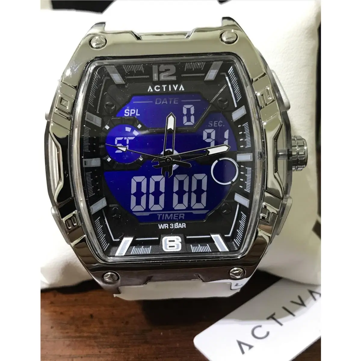 Activa From Invicta Men`s Digital Watch 49mm 495494 White Silicone