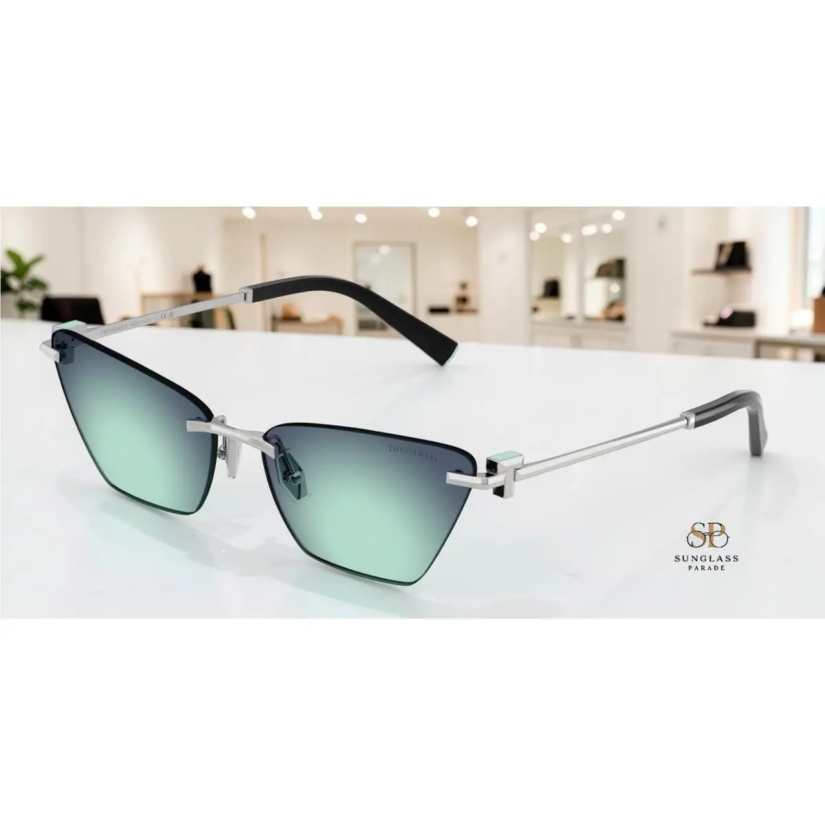 Tiffany TF3120 60019S Silver Gradient Blue 61 mm Women`s Sunglasses