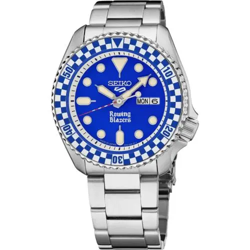 Seiko 5 Sports Rowing Blazers Limited Edition 42.5mm Blue Dial Watch SRPM19
