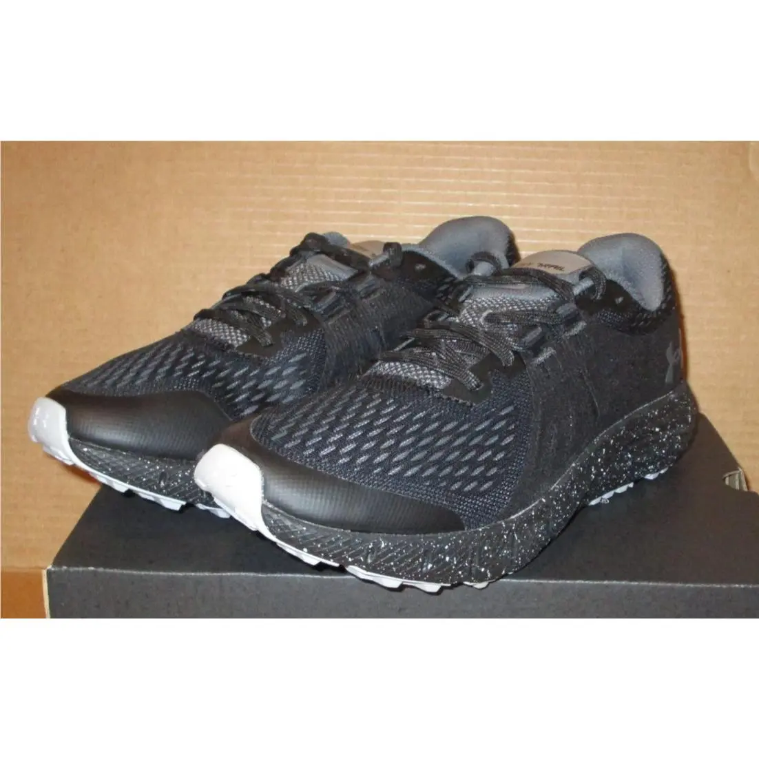 Under Armour Men`s Charged Bandit Trail Size 7.5 Black/pitch Gray 3021951-001