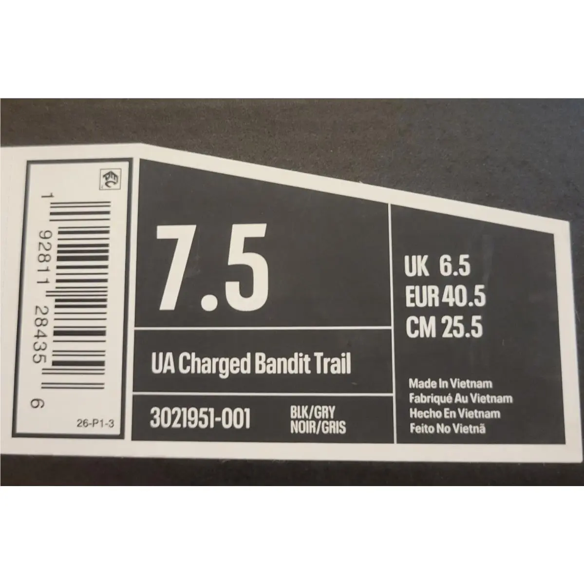 Under Armour shoes - Under Armour Charged Bandit Trail - 3021951-001 - Black/Pitch Gray (UPC: 192811284356) 6