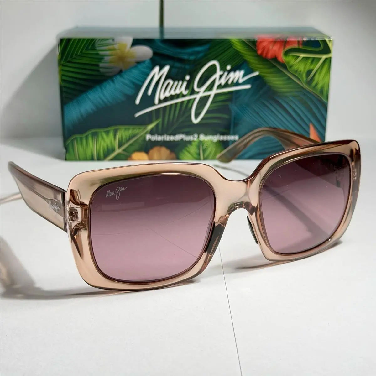 Maui Jim Two Steps Pink Maui Rose Polarized Sunglasses MJ863-09
