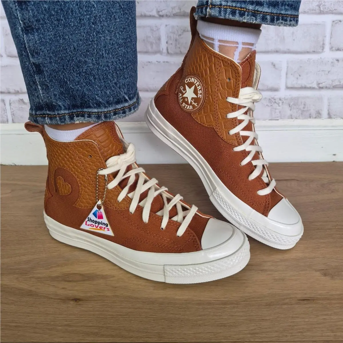 ⭐converse Chuck 70 High Size 8.5 Women`s Shoes Sneakers Brown White A10334C
