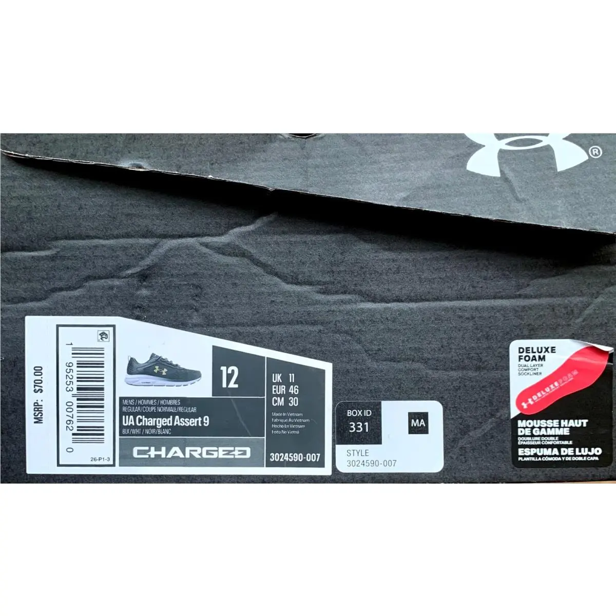 Under Armour shoes - UA Charged Assert 9 - Charged Assert - Black 4