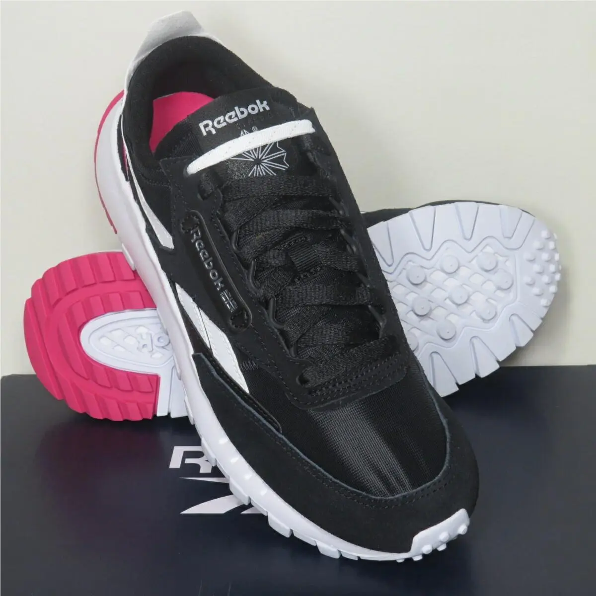 Reebok shoes - Reebok Classic Leather Legacy Black Pursuit Pink - GZ7396 - Black (UPC: 194820979551) 0