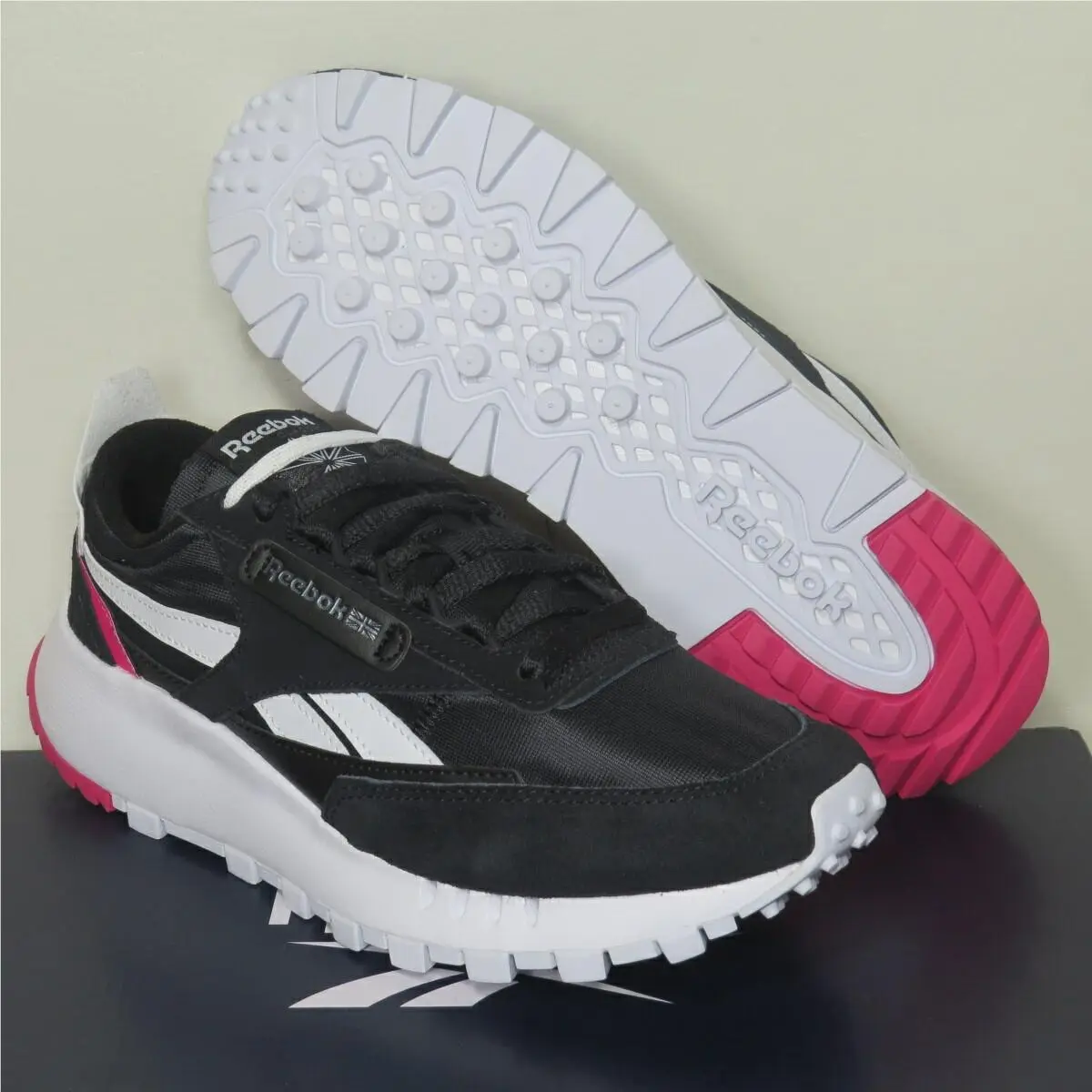 Reebok shoes - Reebok Classic Leather Legacy Black Pursuit Pink - GZ7396 - Black (UPC: 194820979551) 1