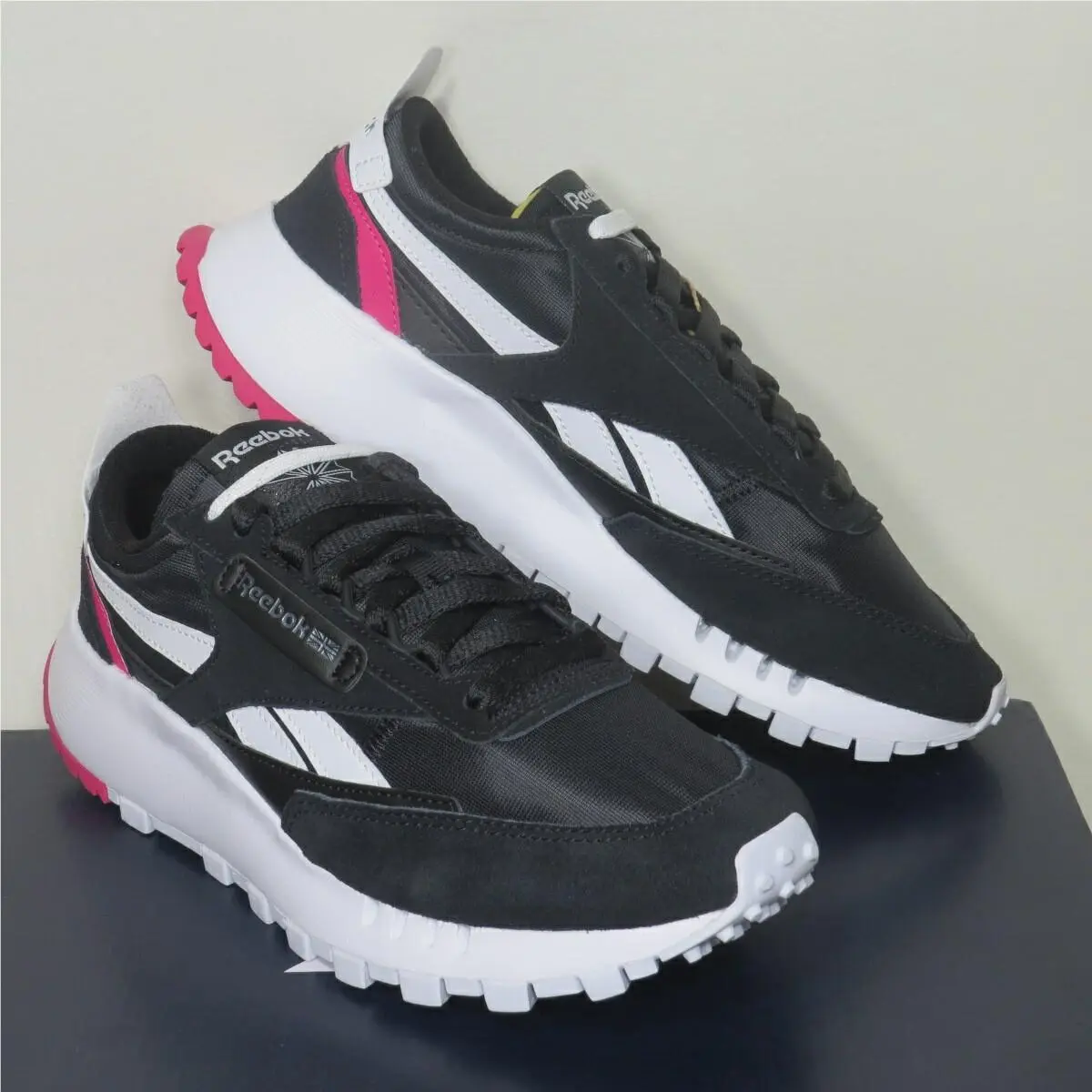 Reebok shoes - Reebok Classic Leather Legacy Black Pursuit Pink - GZ7396 - Black (UPC: 194820979551) 2