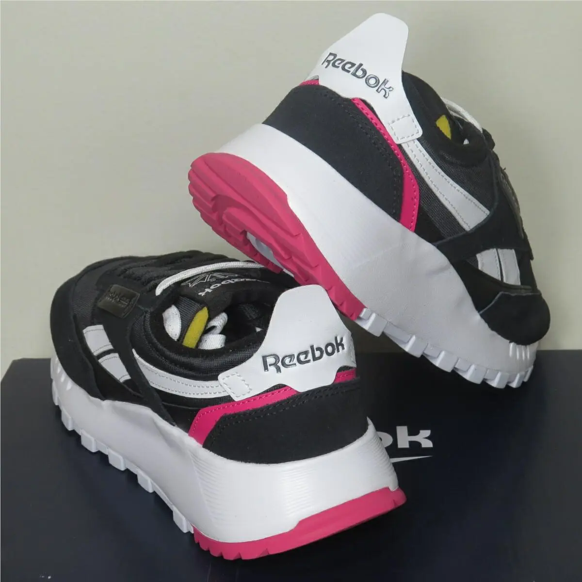 Reebok shoes - Reebok Classic Leather Legacy Black Pursuit Pink - GZ7396 - Black (UPC: 194820979551) 4